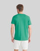 Men’s petrol organic cotton Essential V-neck T-shirt-2