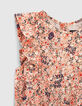 Aprikosenfarbene Ecovero&reg;-M&auml;dchenbluse mit Blumenprint-7