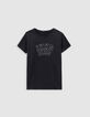 Tee-shirt manches courtes gris message-5