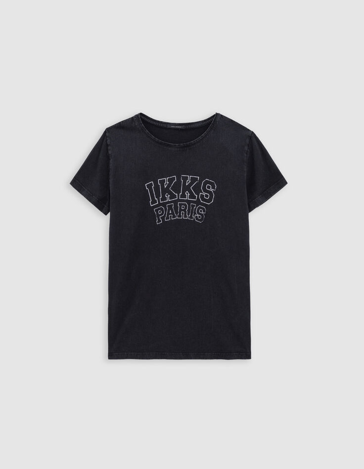 Tee-shirt manches courtes gris message-5