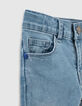 Boys&rsquo; faded blue deep dye slim jeans-7