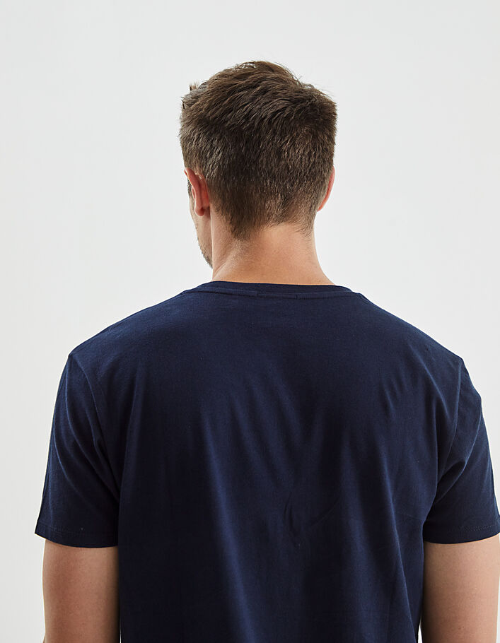 Tee-shirt bleu foncé visuel contre-jour DRY FAST Homme - IKKS