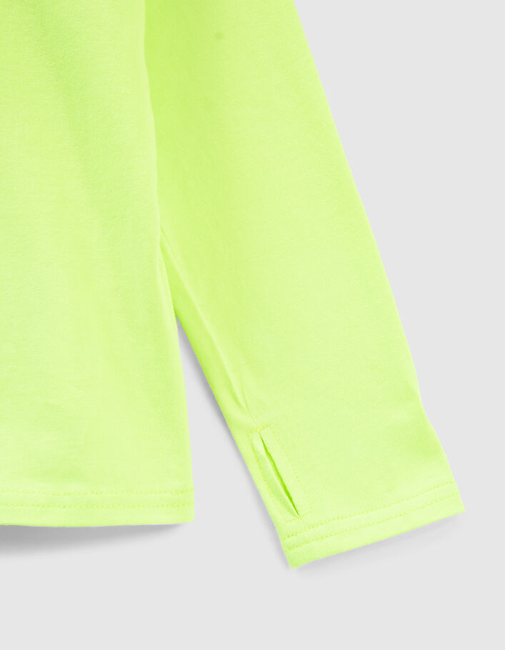 Fluogroen T-shirt rubber tekst jongens-6