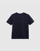 Boy's navy message T-shirt-3