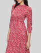 Rode midi-jurk tagprint Dames-7