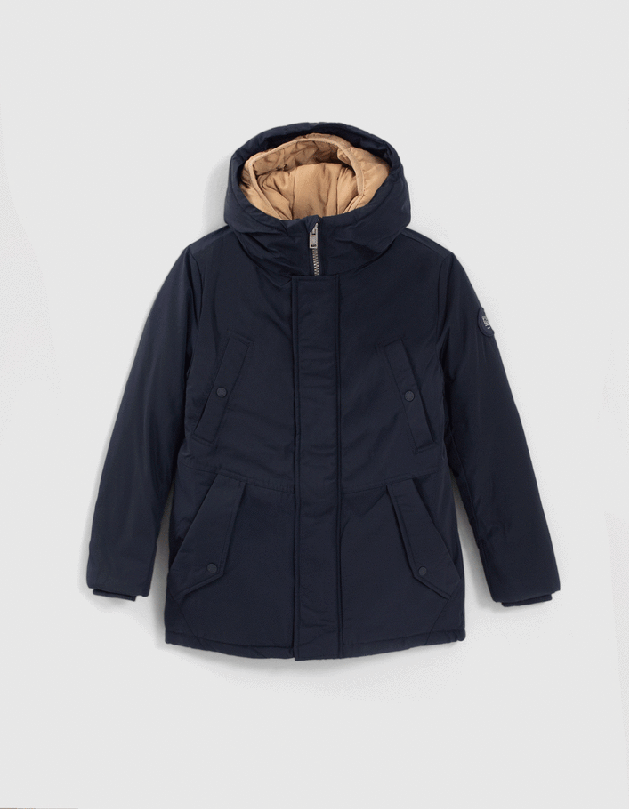 Parka 3-en-1 marine et doudoune réversible garçon-1
