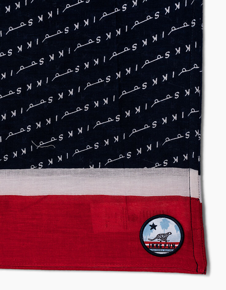 Boys&rsquo; navy skateboard print snood -3