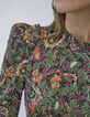 Robe midi imprimé bohème floral femme-5