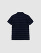 Marines Jungen-Poloshirt, Biobaumwolle, Streifen, Frottee-3