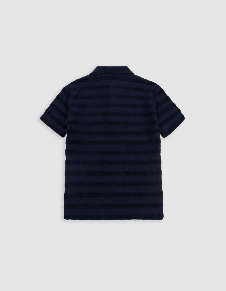 Marines Jungen-Poloshirt, Biobaumwolle, Streifen, Frottee-3