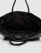 Cabas noir cuir matelassé Femme-6