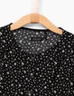 Combi short noir à imprimé pois revisité fille-3