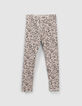 Leggings reversibles estampado flores gris ni&ntilde;a-5