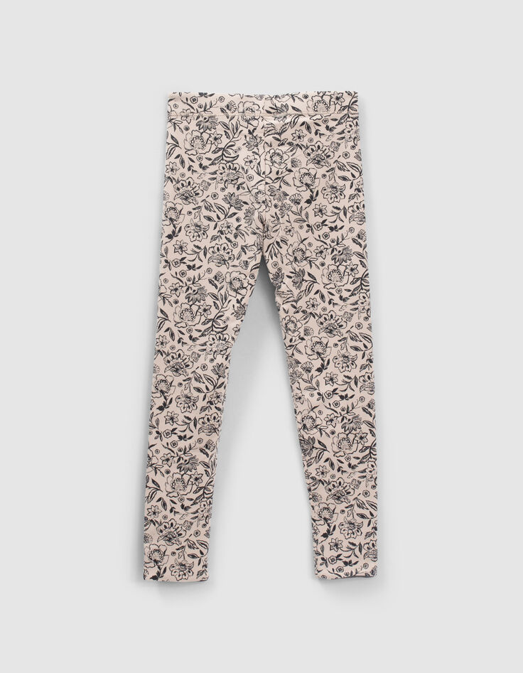 Leggings reversibles estampado flores gris ni&ntilde;a-5