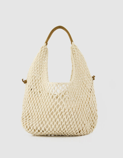 El bolso hobo de ganchillo beige Mujer - IKKS