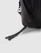 Zwarte leren shopper DE 1440 Puffy Dames-6