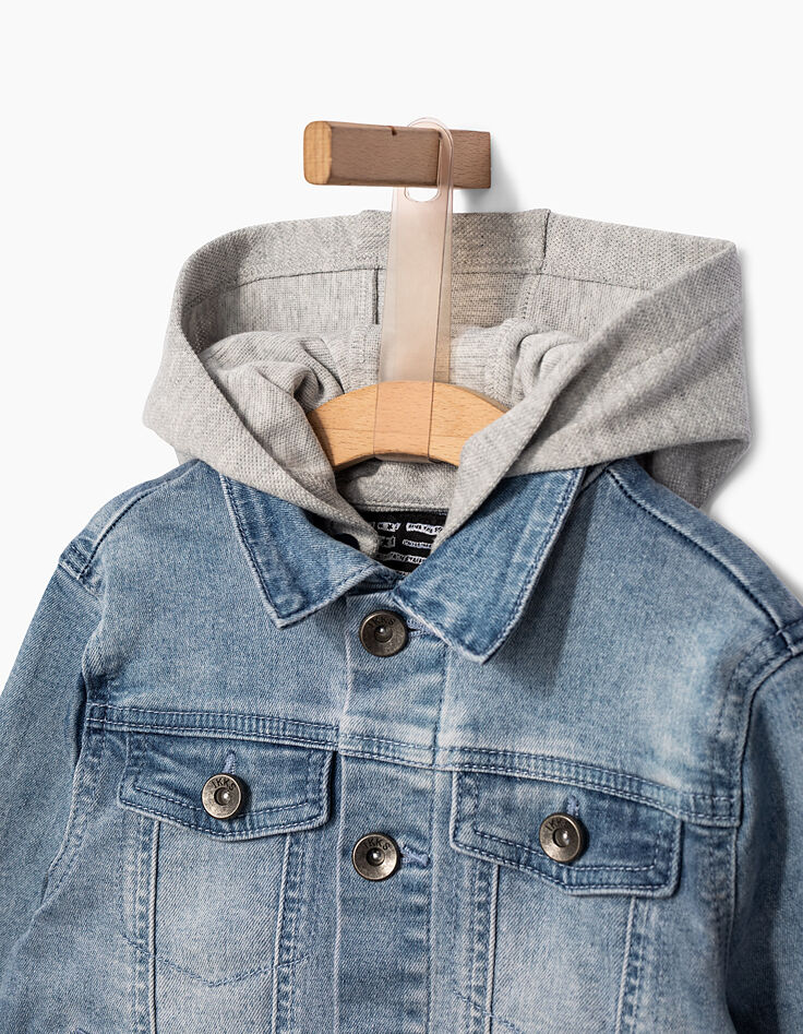 Jungen-Jeansjacke mit Sweatkapuze-5