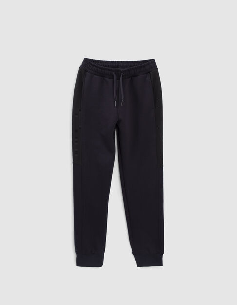 Boys’ navy joggers with mesh details