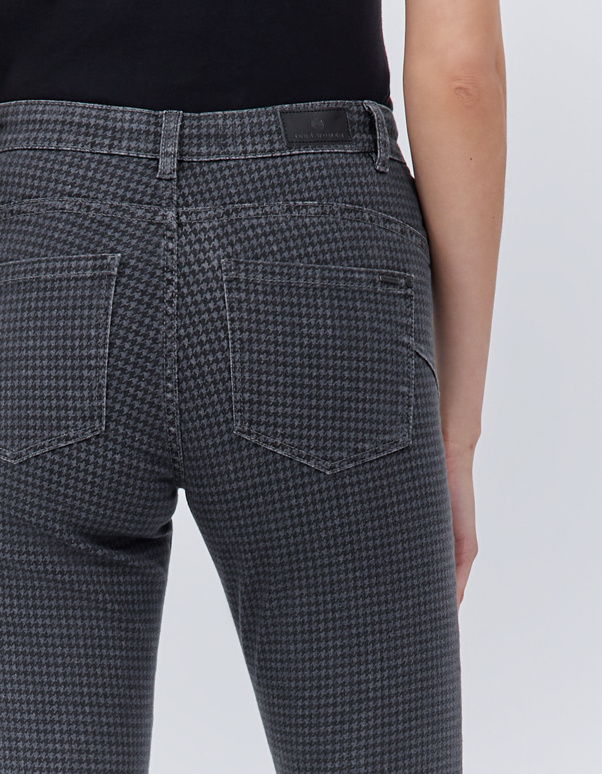 Houndstooth skinny jeans best sale