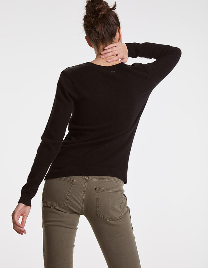 Women's black cashmere sweater - IKKS