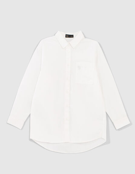 Girls’ off-white nightdress-style shirt 