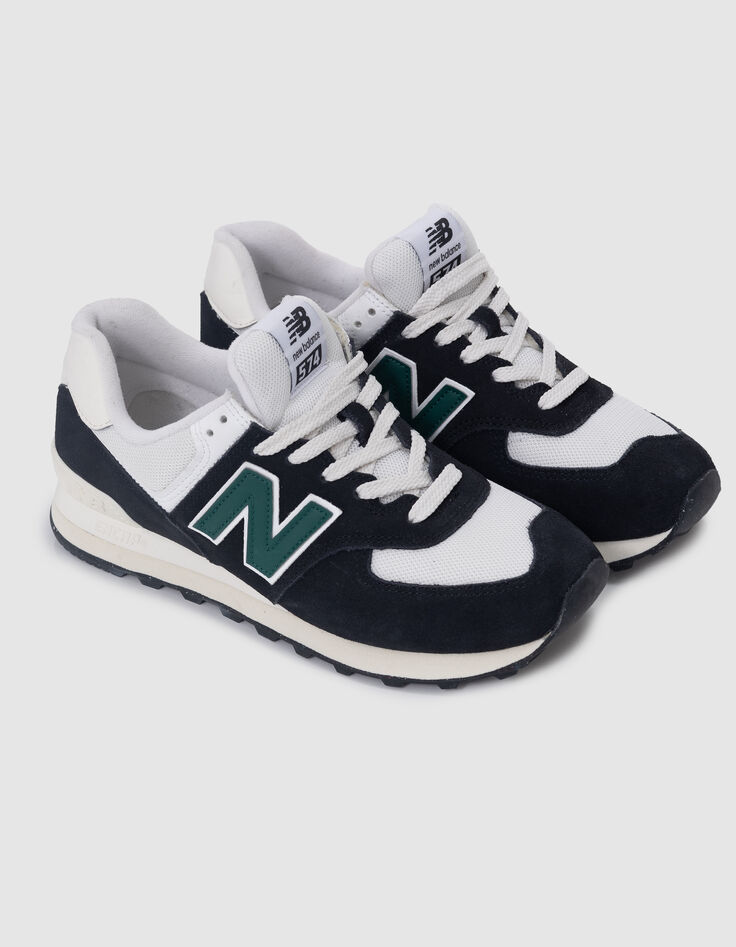 NEW BALANCE 574 Zapatillas deportivas azul marino y verde para hombre-4