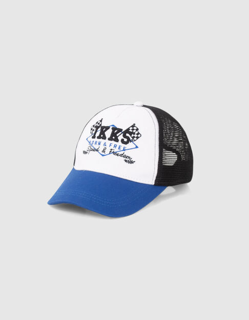 Casquette bleue, blanche et noire drapeaux garçon