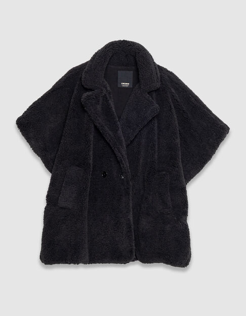 Cape noire col tailleur Femme - IKKS