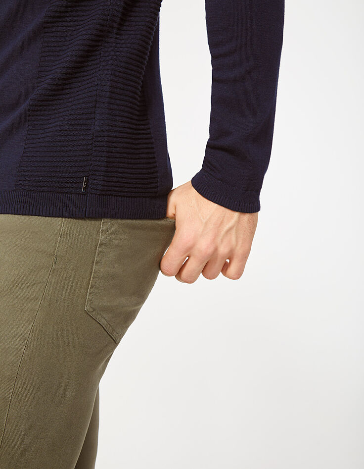 Men's navy cardigan-5