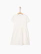 Robe-chemise blanc cassé à dentelle fille-5