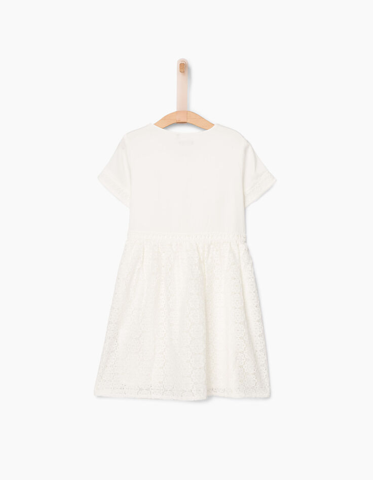 Robe-chemise blanc cassé à dentelle fille-5 Robe-chemise blanc cassé à dentelle fille-5