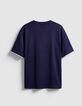 Camiseta trampantojo azul marino para hombre-2