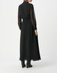 Black long dress with lavallière collar Women-2
