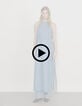 Long open sides waterless denim dress-10 Long open sides waterless denim dress-10