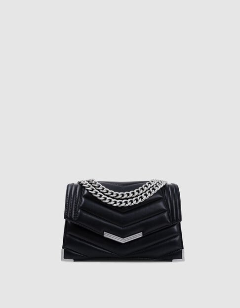 Black quilted leather THE 1 bag Size M - IKKS