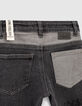 Jungen-Slim-Jeans mit Typoprint, Bio, in Black-Used-Optik -6