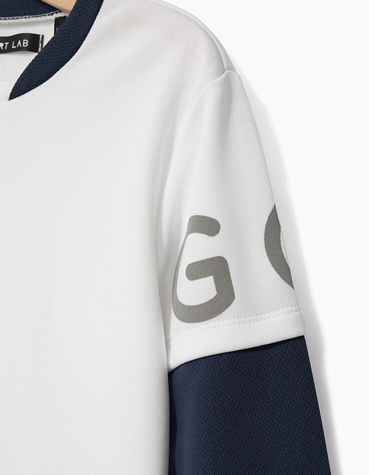 Tee-shirt blanc IKKS SPORT LAB garçon-5