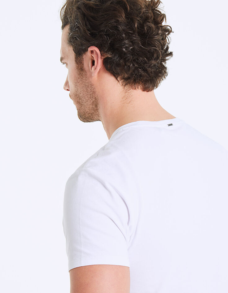 Tee-shirt blanc visuel L.A chiffré Dry Fast Homme-6