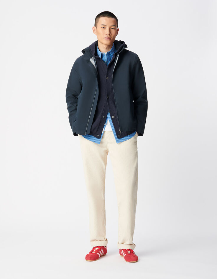 Herren WATERPROOF Marinejacke mit abnehmbarer Kapuze-9