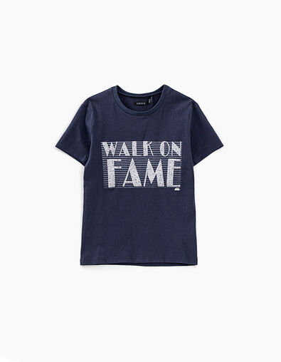 Tee-shirt navy WALK ON FAME garçon - IKKS