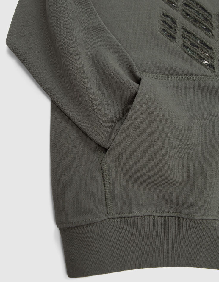 Sudadera caqui espigas desgastadas camuflaje niño-7