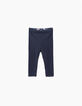 Omkeerbare navy legging bloemenprint babymeisjes-3