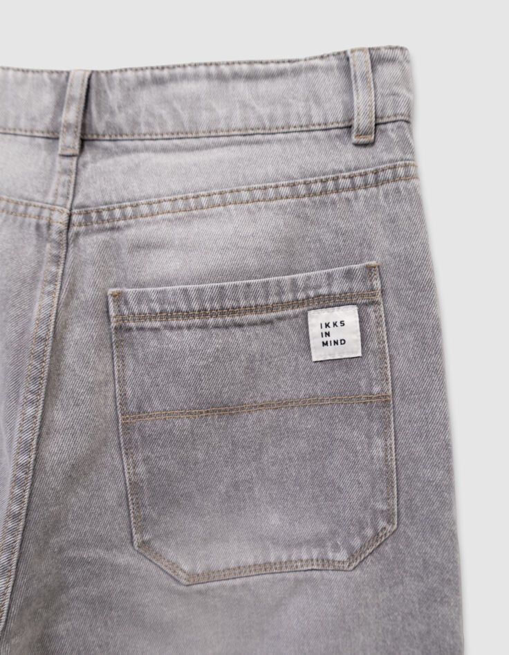 Boys’ faded grey super baggy jeans-7