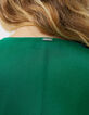 Women’s green wrap long dress-4