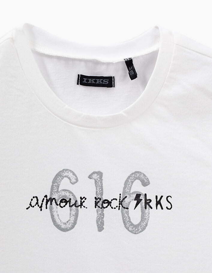 Robe 2 en 1 blanc imprimé tachiste et tee-shirt fille - IKKS