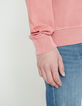 Sweat corail en molleton blanchi Homme-4