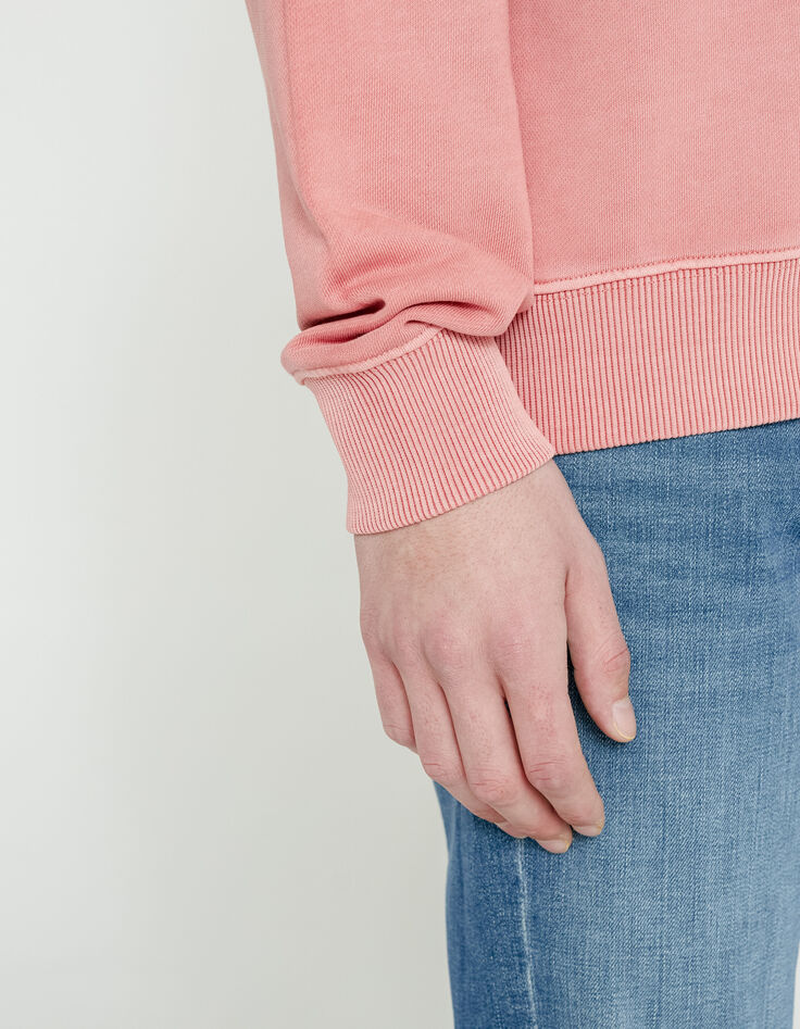 Sweat corail en molleton blanchi Homme-4 Sweat corail en molleton blanchi Homme-4