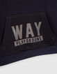 Marineblaues Jungensweatshirt mit Mesh-Details-5