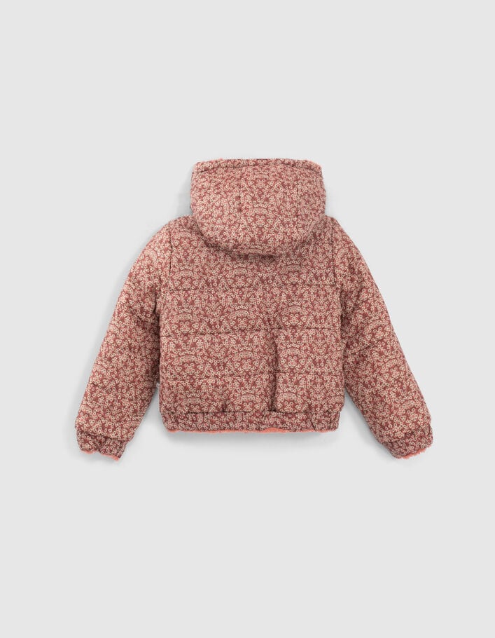 Girls’ rosewood flower/Sherpa reversible jacket-6