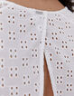 Gebroken witte jurk broderie anglaise dames-5